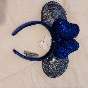 Disney Blue Sequin Minnie Mouse Ears Headband